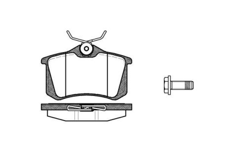 Колодки тормозные диск. задн. (Remsa) VAG, Renault, Peugeot, Ford, Opel WOKING P3633.05 (фото 1)