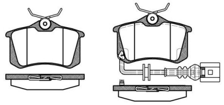 Колодки тормозные диск. задн. (Remsa) Audi A3 (03-), VW Golf V VI, Golf Plus, Skoda Fabia I II (с датч изн) (P3633.41) WOKING P363341