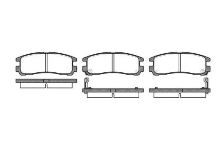 Гальмівні колодки зад. Galant/Pajero 87-12 (107.8*41.1*15.5) WOKING P391302