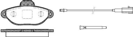 Колодки гальмівні диск. перед. (Remsa) Fiat 500 07>, Fiorino Qubo 08> (P5143.21) WOKING P514321