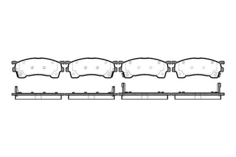 Гальмівні колодки пер. Premacy/Protege/323/626/Eunos/Xedos/MX6/Probe 92-05 WOKING P5153.04