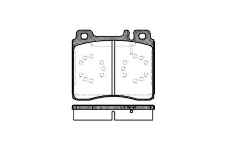 Гальмівні колодки пер. W140/W140/W140/W124/W140 91-99 WOKING P5203.00