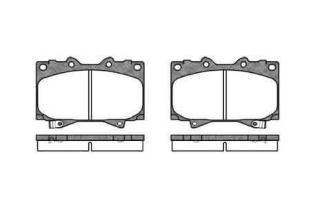 Колодки гальмівні диск. перед. (Remsa) Land Cruiser Prado (_J15_) (09-)/Mitsubishi Pajero IV (09-) (P6073.04) WOKING P607304