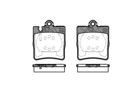 Колодки тормозные диск. задн. (Remsa) MB C203 (01-11) (P6093.10) WOKING P609310