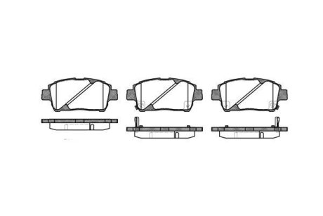 Гальмівні колодки пер. Toyota Yaris/Prius 99-05 (akebono) WOKING P6403.02