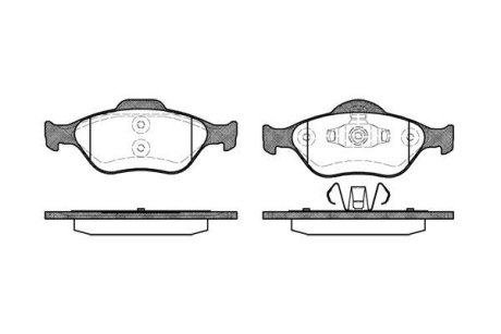 Колодки тормозные диск. перед. (Remsa) Ford Fiesta Fusion 02>08 / Mazda 2 03>07 WOKING P6663.00 (фото 1)