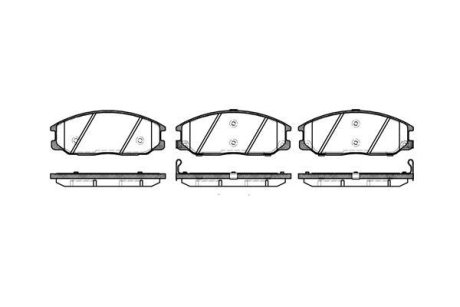 Колодки тормозные диск. перед. (Remsa) Ssang Yong Rexton I, Action I, Kyron I / Hyundai Santa fe I (P6713.12) WOKING P671312