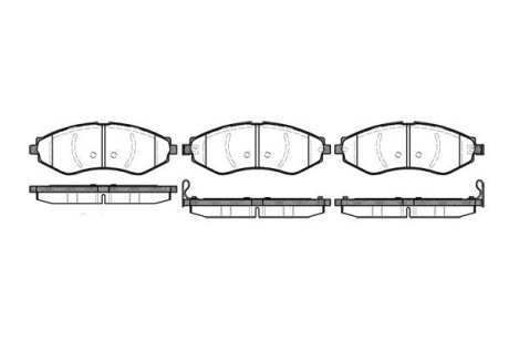 Колодки тормозные диск. перед. (Remsa) Chevrolet Lacetti (05-) WOKING P7453.22 (фото 1)