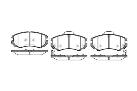 Колодки тормозные диск. перед. (Remsa) Hyundai Tucson I / Sportage II / Sonata Magentis 05>10 WOKING P8533.02