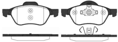 Колодки тормозные диск. перед. (Remsa) Renault Megane II, Scenic II WOKING P8623.10