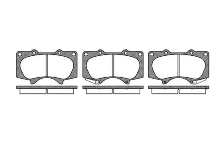 Гальмівні колодки пер. Toyota Land Cruiser/Hilux VII/Lexus GX/ MITSUBISHI PAJERO 01- (sumitomo) WOKING P8883.00