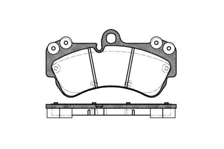 Колодки гальмівні диск. перед. (Remsa) Porsche Cayenne 3.0 02-10,Porsche Cayenne 3.2 02-10 (P8943.00) WOKING P894300 (фото 1)