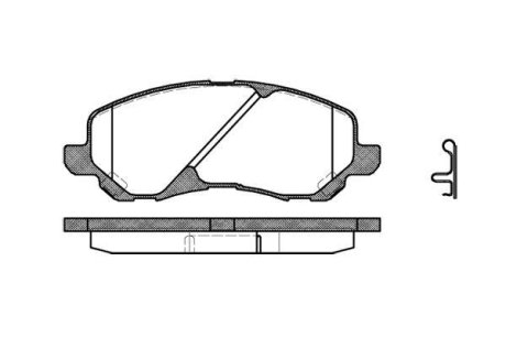 Колодки тормозные диск. перед. (Remsa) Mitsubishi ASX 10> / Lancer X 08> / Grandis 04> WOKING P9043.02 (фото 1)