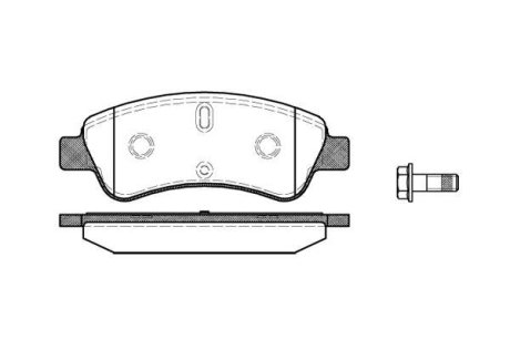 Колодки тормозные диск. перед. (Remsa) Citroen C2 1.4 03-,Citroen C2 1.6 03-,Citroen C3 i 1.4 02- WOKING P9403.10