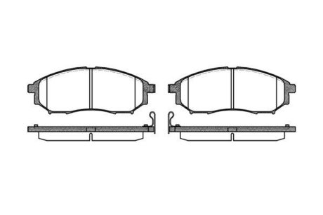 Колодки тормозные диск. перед. (Remsa) Infiniti Ex 2.5 07-,Infiniti Ex 3.0 07- (P9523.14) WOKING P952314