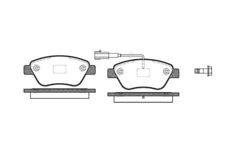 Гальмівні колодки пер. FIAT 500/PUNTO/QUBO/SKODA SUPERB/CITROËN NEMO 0.9-1.8 07- WOKING P958311