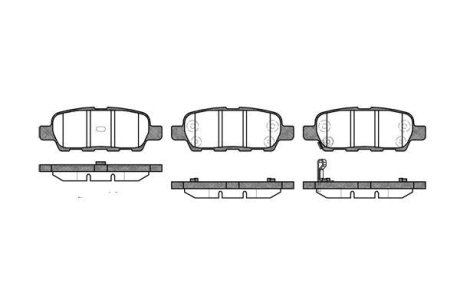 Гальмівні колодки зад. Qashqai/X-Trail 07- (38x105,5x14,3) WOKING P9763.01