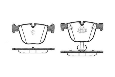 Колодки тормозные диск. задн. (Remsa) BMW 5e60, 6e63, 7e65, 7f01, X5e70, X5f15 (P9923.00) WOKING P992300