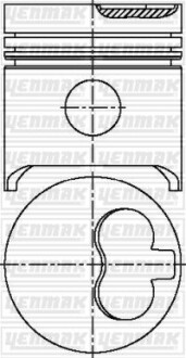Поршень с кольцами і пальцем (размер отв. 83 / STD) CITROEN 1.9D (4цл.) (XUD 9, XUD 9 A) YENMAK 31-03879-000