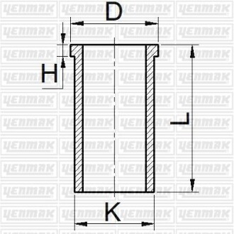 Гильза цилиндра (размер отв. 88.00/STD) DB W202/W210/W211 2.2CDI (OM 611) YENMAK 51-65606-000 (фото 1)