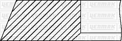 Комплект поршневих кілець (на 1 поршень) OPEL Movano 2.2DTI 00-, RENAULT Master, Laguna 2,2dCi (87,50/ +0,50) (3,0/1,75/2,5) YENMAK 91-09170-050