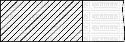 Комплект поршневих кілець (на 1 поршень) (79,50/STD) (1.75/2.0/3.0) VW, AUDI, SKODA 1.4-1,9TDI YENMAK 91-09309-000