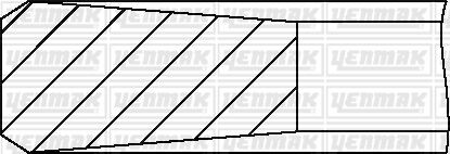 Комплект поршневих кілець (на 1 поршень) (84,00/STD) (3,0/2,0/2,0) BMW E87 118d, E90 338d YENMAK 91-09629-000 (фото 1)