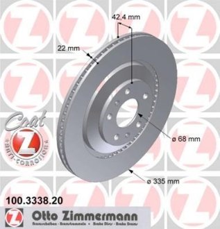 Диск тормозной ZIMMERMANN 100.3338.20