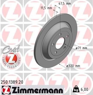 Диск гальмівний ZIMMERMANN 250.1389.20