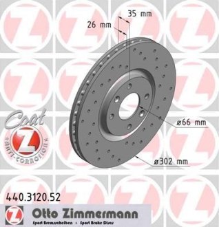 Диск гальмівний ZIMMERMANN 440.3120.52