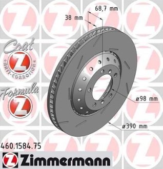 Диск гальмівний ZIMMERMANN 460.1584.75