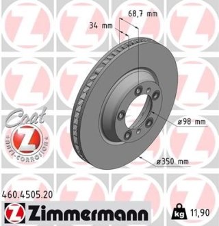 Диск гальмівний ZIMMERMANN 460.4505.20