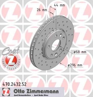 Диск гальмівний ZIMMERMANN 470.2432.52