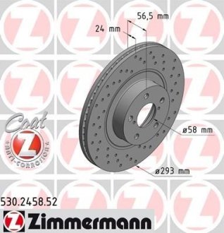 Диск тормозной ZIMMERMANN 530.2458.52