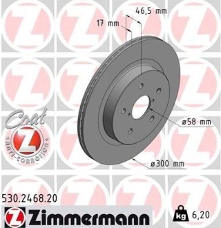 Диск гальмівний ZIMMERMANN 530.2468.20