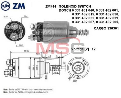 Втягуюче реле ZM ZM744